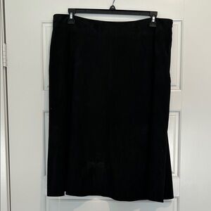 Eileen Fisher Suede Black Women's Full Skirt